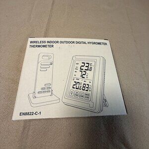 Wireless Digital Hygrometer Thermometer With Indoor & Outdoor Sensor